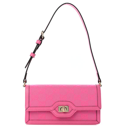 Gucci GG Monogram Scratch Lux Calfskin Mini Luce Shoulder Bag Rose Dark Blossom 1 of 11