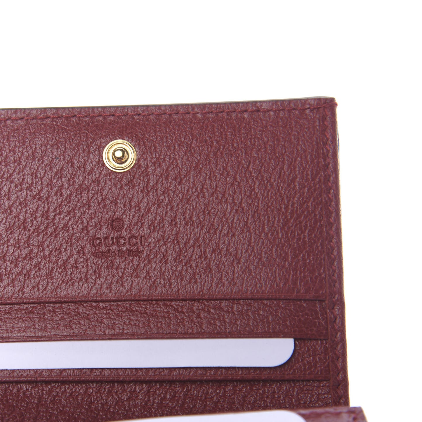 GG Supreme Monogram Flora Web Ophidia Card Case Red