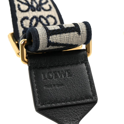 Loewe Calfskin Jacquard Anagram Strap Navy Black 4 of 5