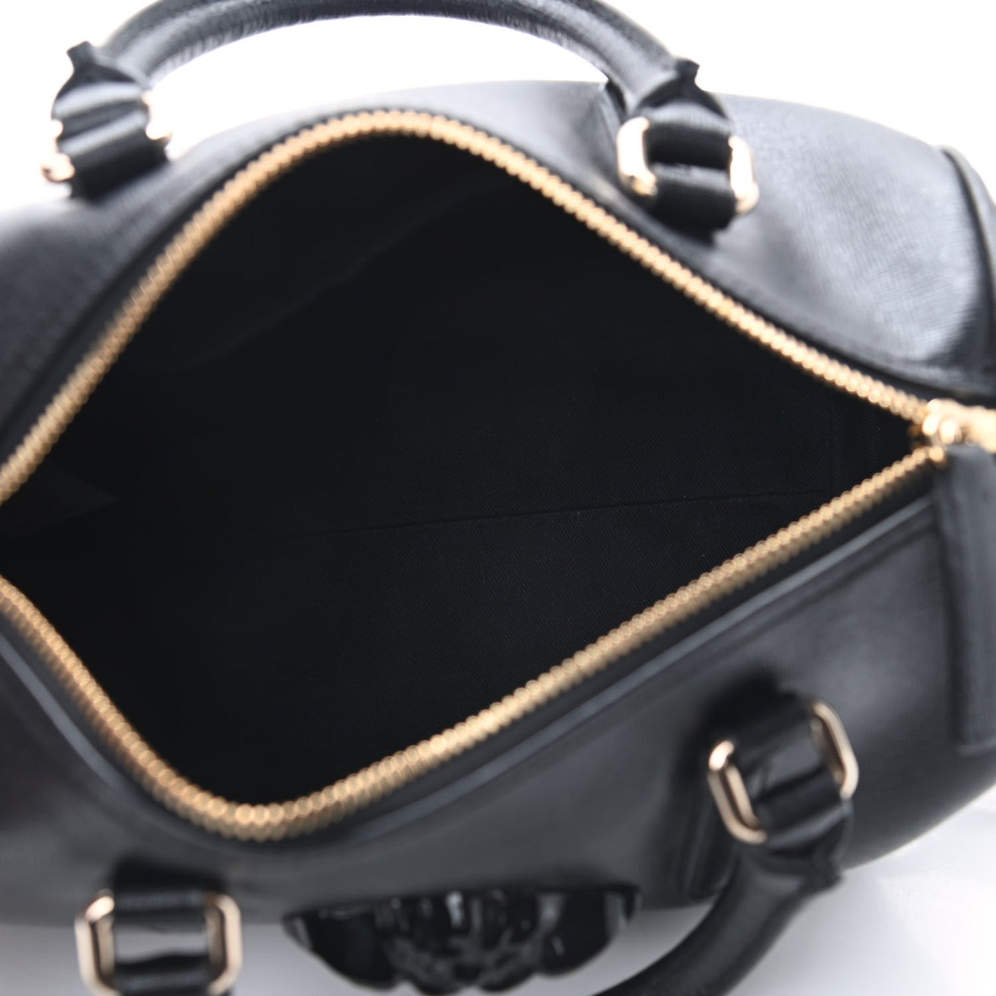 Saffiano Calfskin Palazzo Duffle Bag Black