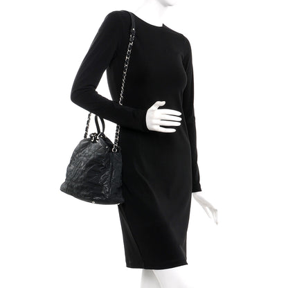 Chanel Iridescent Calfskin Quilted Small Sea Hit Tote Black 2 of 8