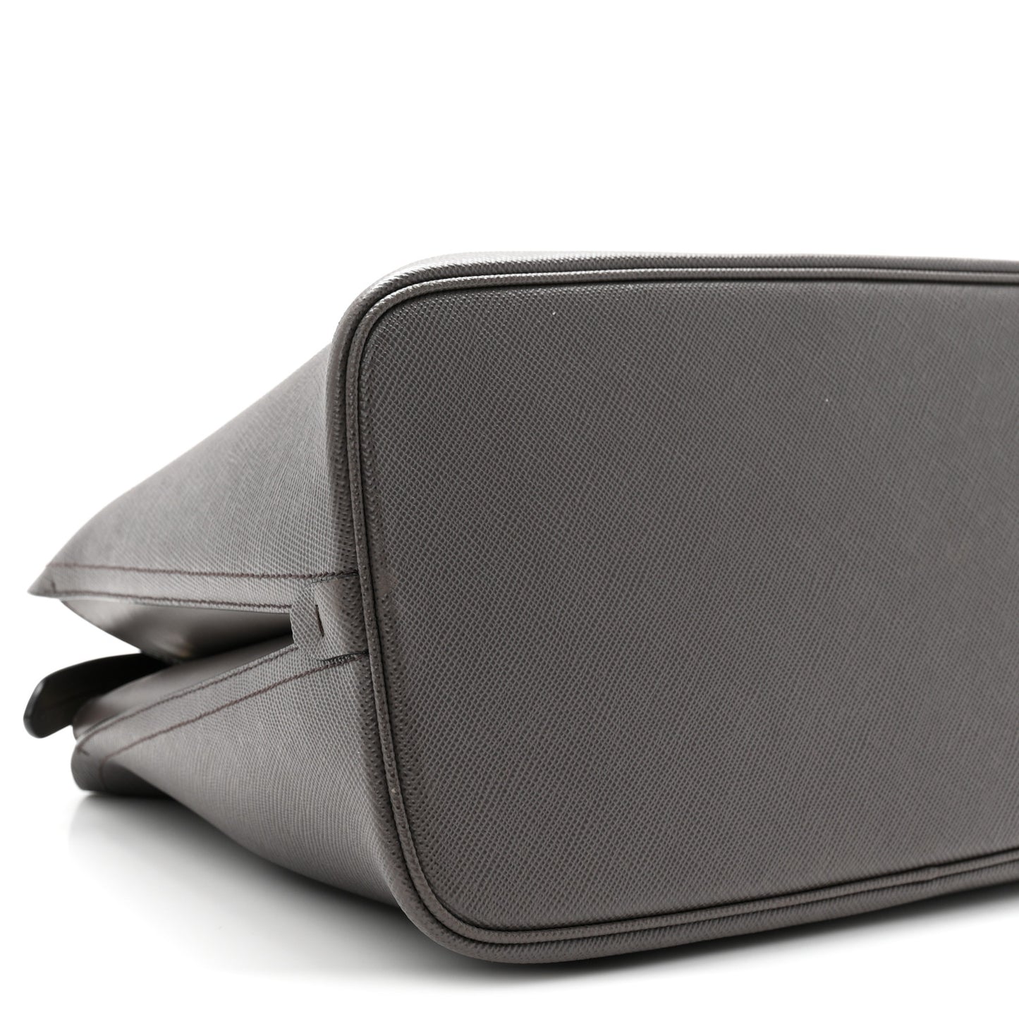 Saffiano Cuir Calfskin Matinee Tote Fumo Black