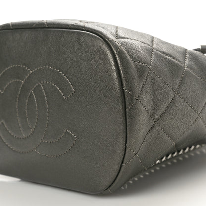 Chanel Goatskin Quilted Metallic Bubble Backpack Silver 10 of 11