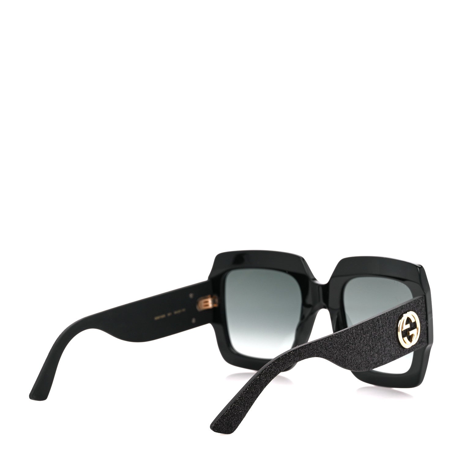 Gucci Square Frame Glitter GG0102S Sunglasses Black 4 of 8