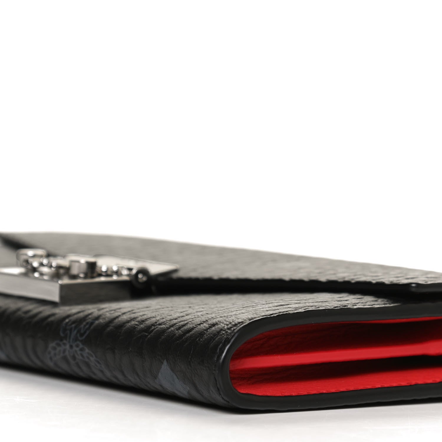 MCM Visetos Large Patricia Wallet On Chain Black Red 9 of 9