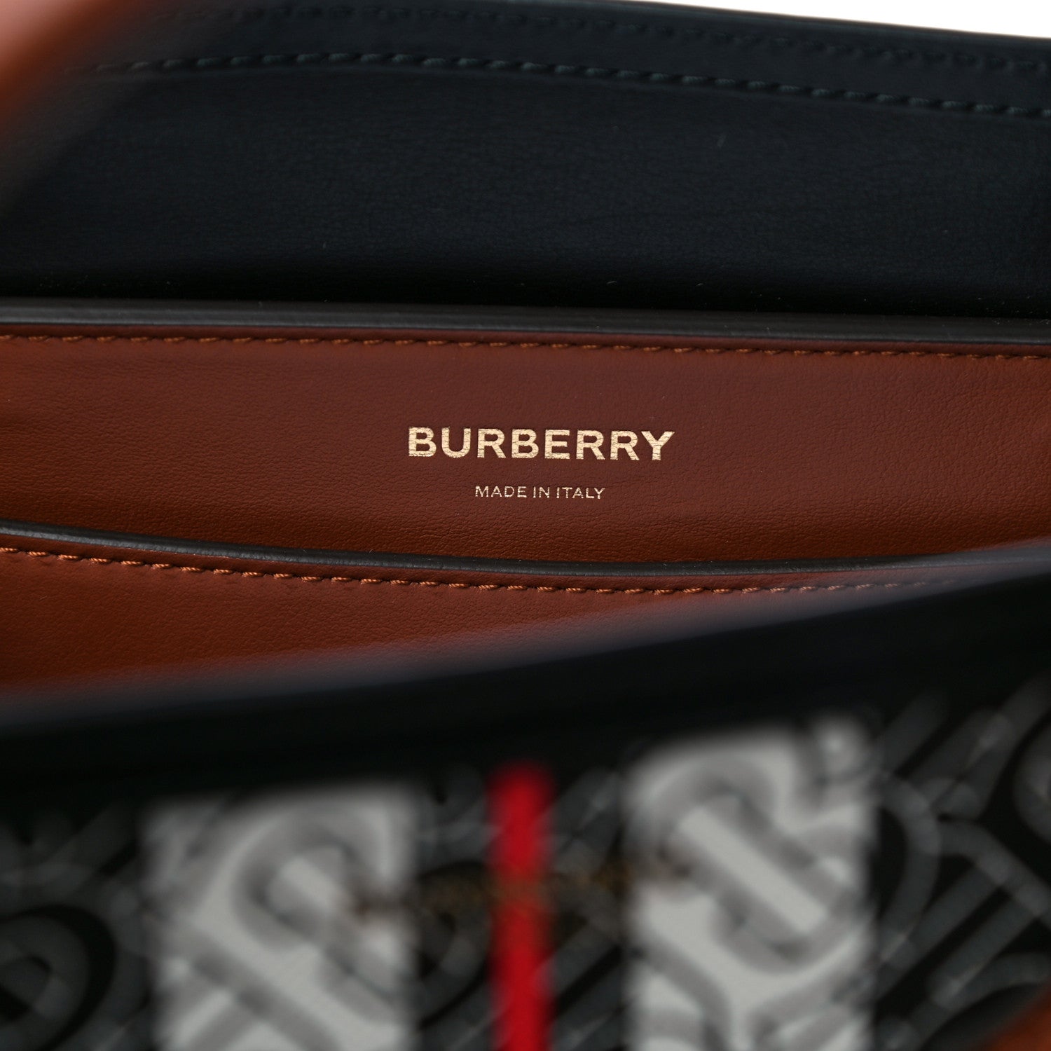 Burberry E-Canvas Monogram Stripe Small Belt Tote 6 of 9