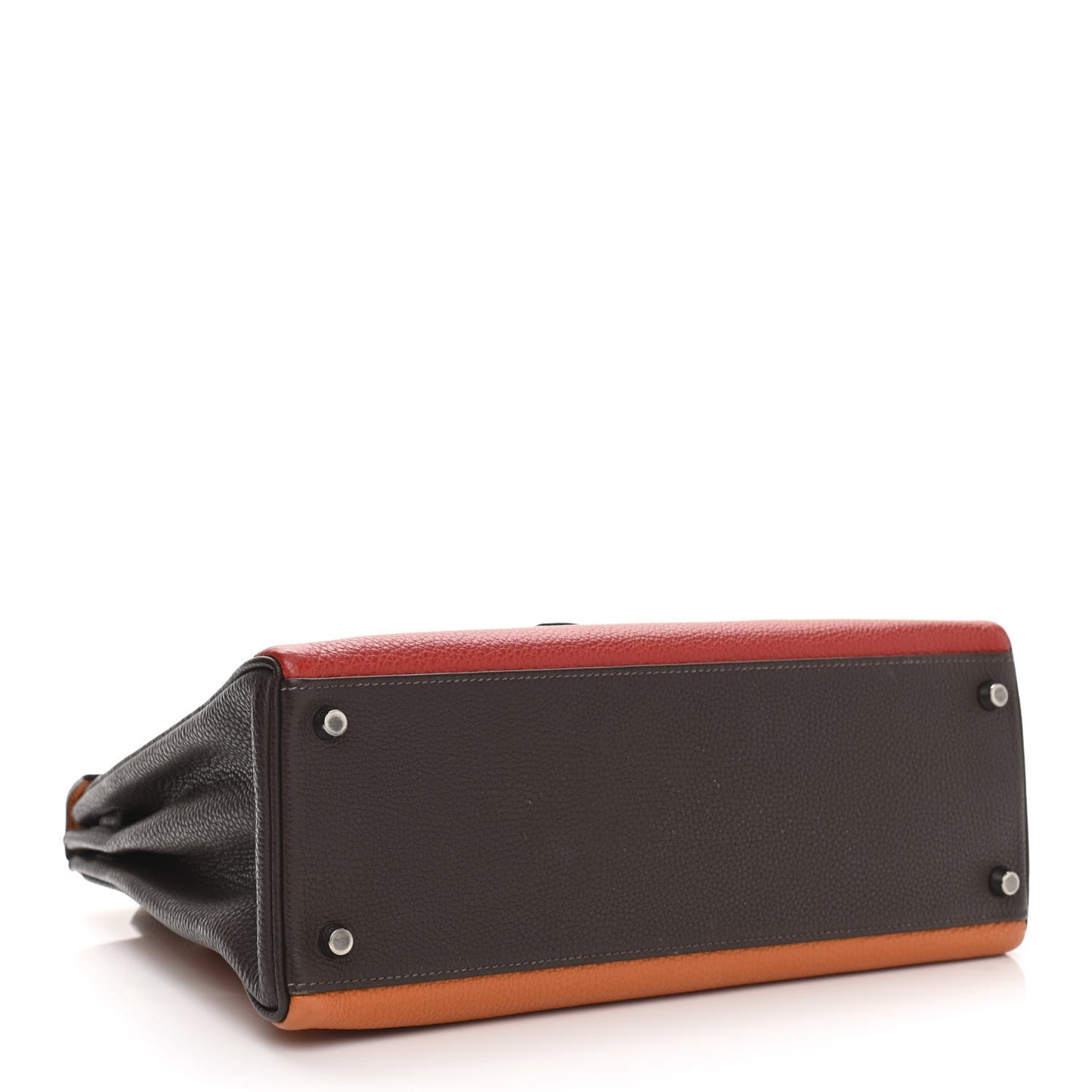 Togo Tri-Color Kelly Retourne 32 Vermillion Orange Ebene