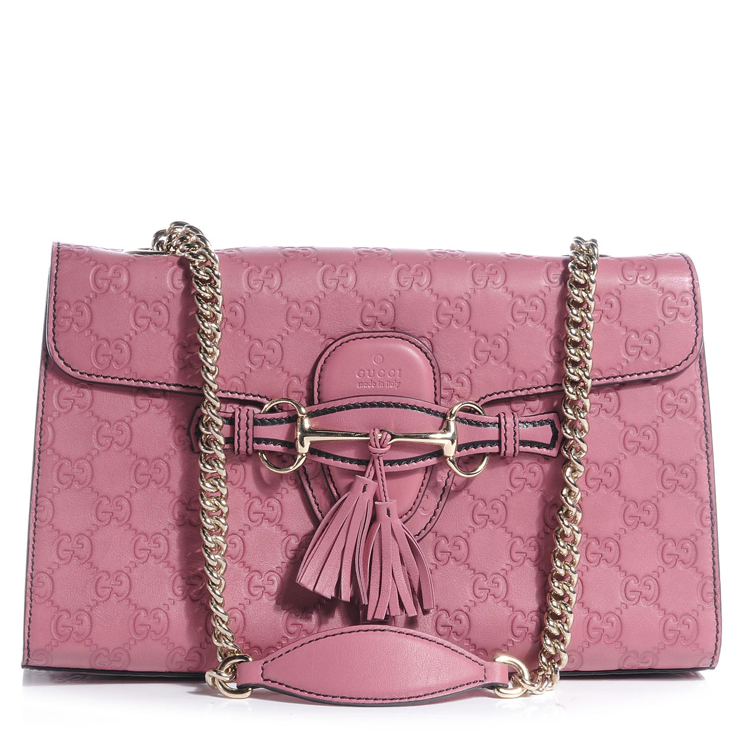 Gucci Guccissima Medium Emily Chain Shoulder Bag Peonia Flower 1 of 9