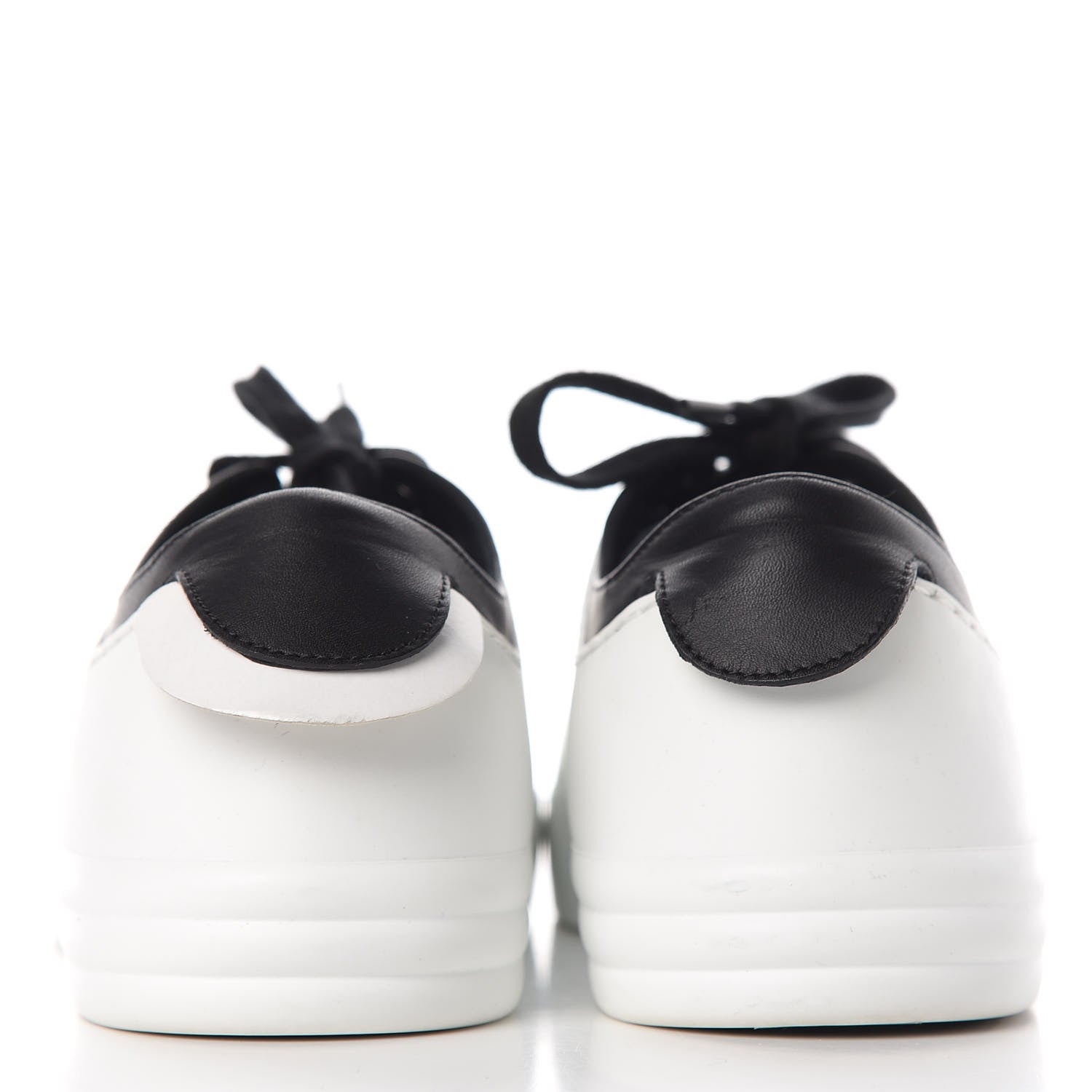 Chanel Calfskin Womens CC Sneakers 36.5 Black White 7 of 10