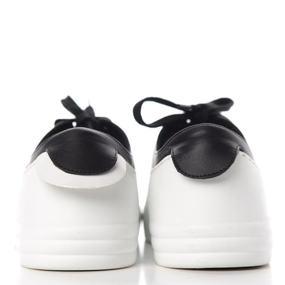 Chanel Calfskin Womens CC Sneakers 36.5 Black White 7 of 10