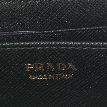 Prada Saffiano Wallet With Strap Black 7 of 7