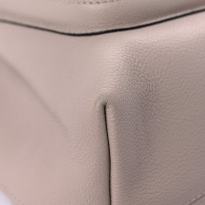 Louis Vuitton Calfskin Lockme Bucket MM Greige 7 of 13