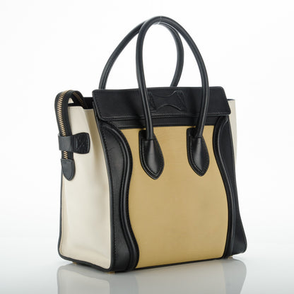 Celine Smooth Velluto Calfskin Micro Tri-Color Luggage Vanilla 3 of 8