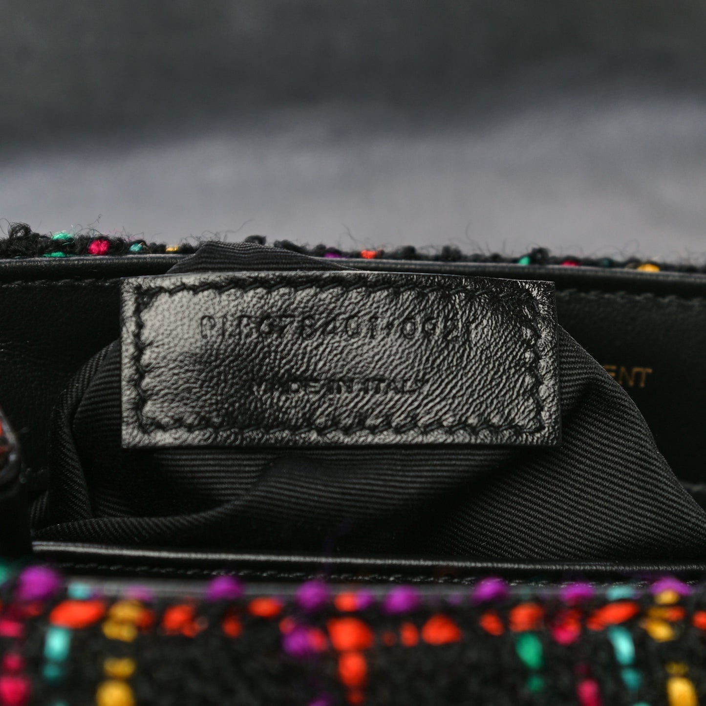 Tweed Toy Loulou Shoulder Bag Black