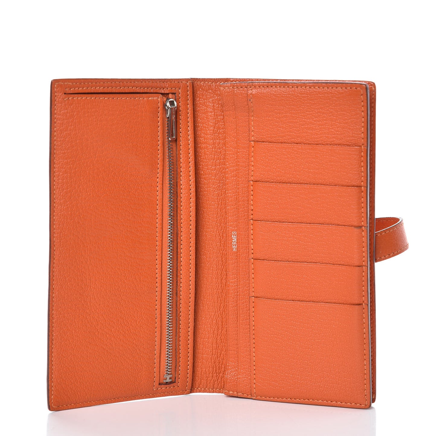 Chevre Mysore Bearn Gusset Wallet Feu