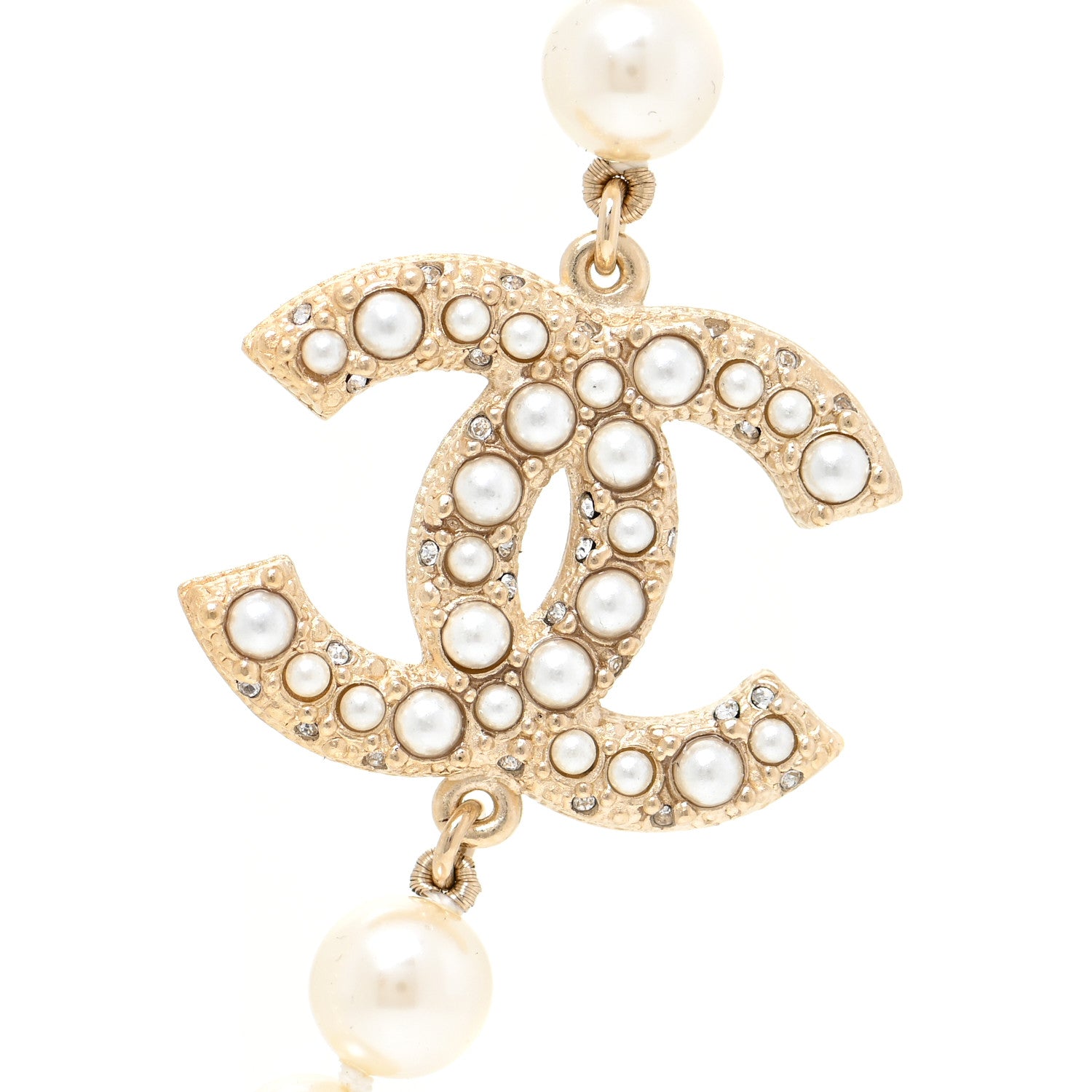 Chanel Pearl CC 100th Anniversary Necklace Light Gold 4 of 6