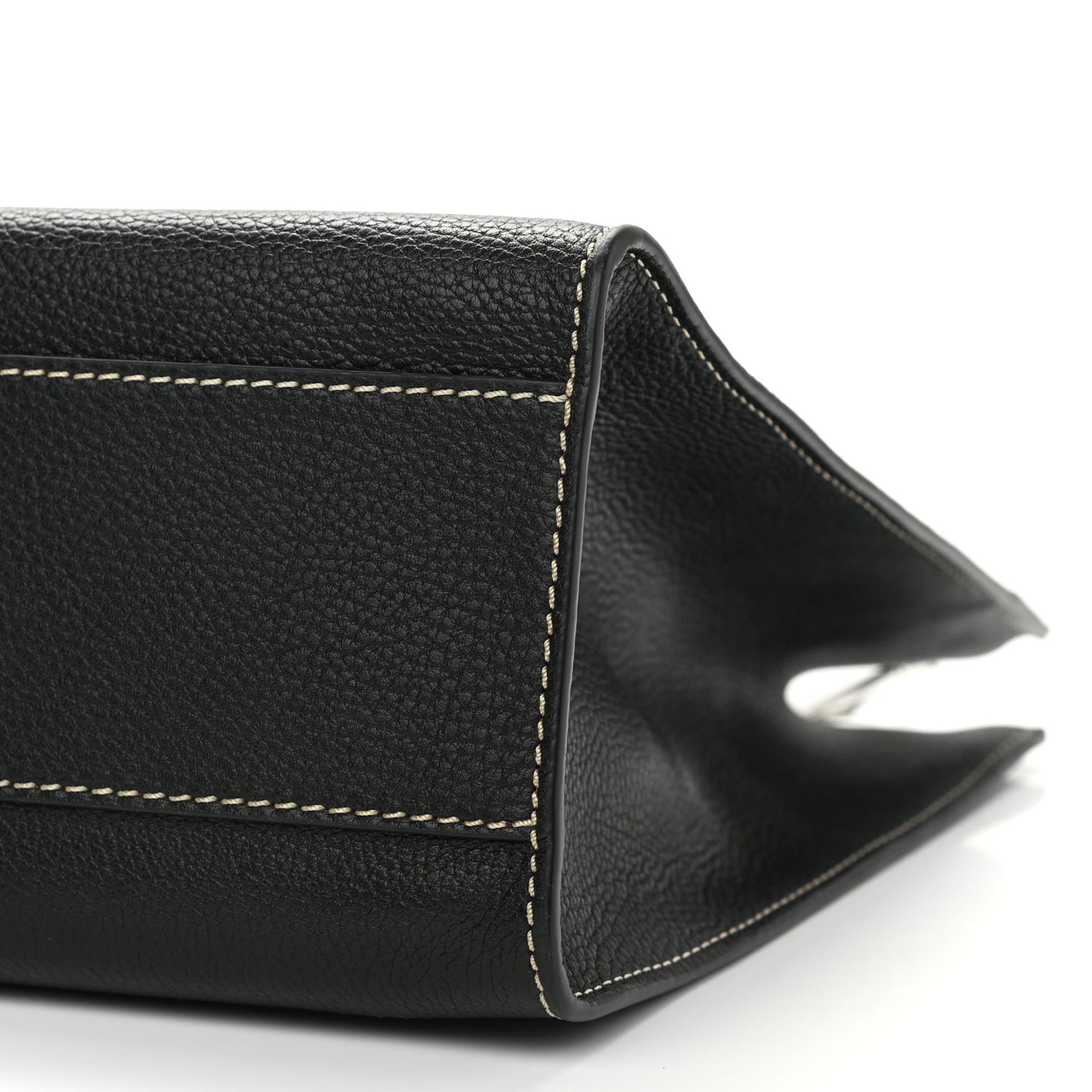 Grained Calfskin Bold Grind Tote Black