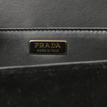 Prada Velvet City Calfskin Cahier Bag Black 6 of 9