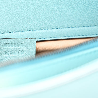 Gucci Wonka Grain Calfskin Medium Diana Tote Bag Dusty Azure Orange Fluo 8 of 16