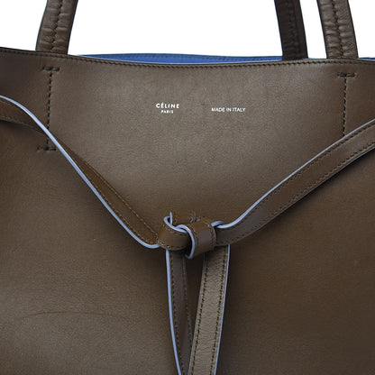 Celine Smooth Calfskin Small Tassel Cabas Phantom Brown Blue 23 of 23