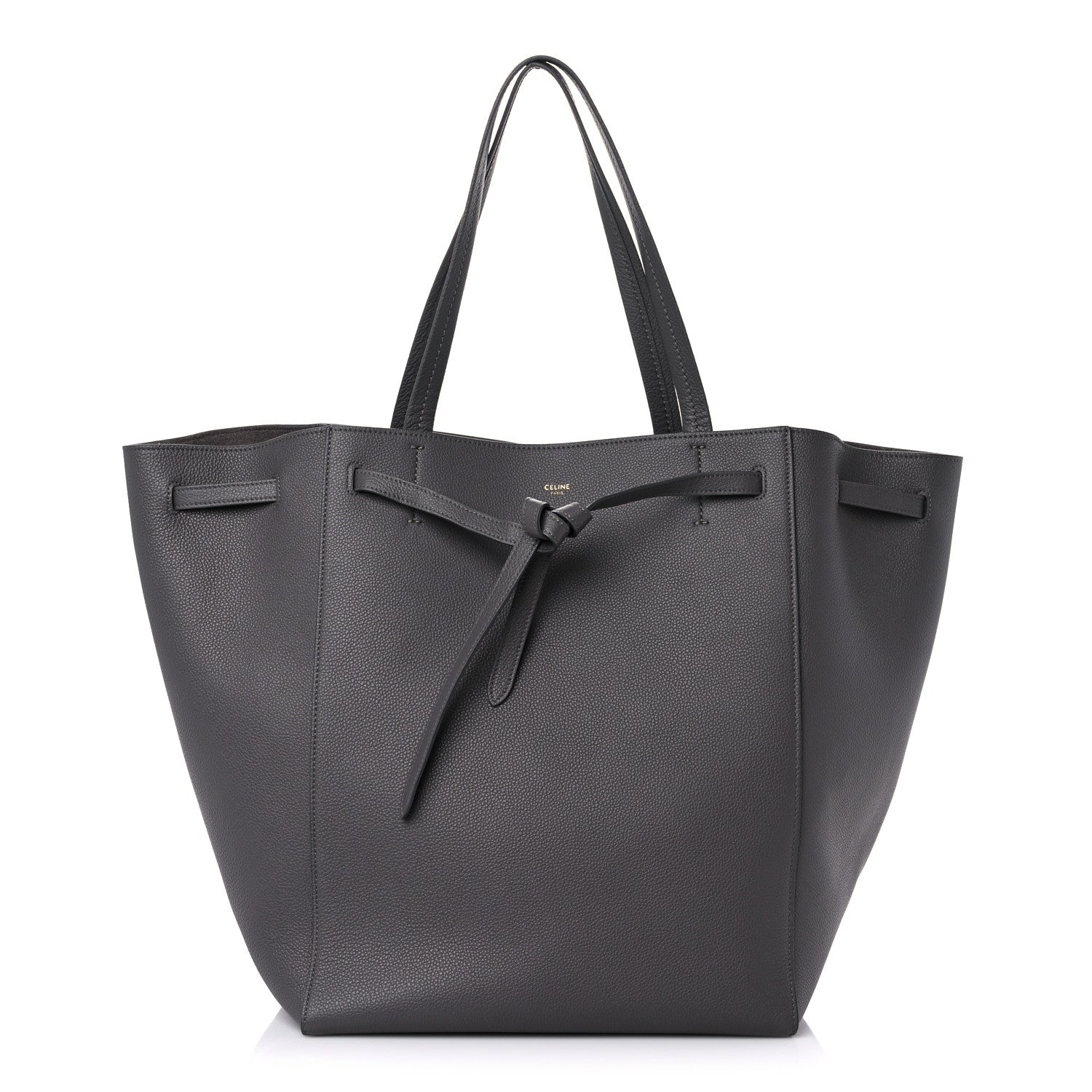 Celine Soft Grained Calfskin Belt Cabas Phantom Medium Grey 1 of 12