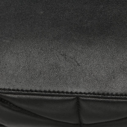 Saint Laurent Lambskin Quilted Small Loulou Puffer Monogram Chain Satchel Black 12 of 17