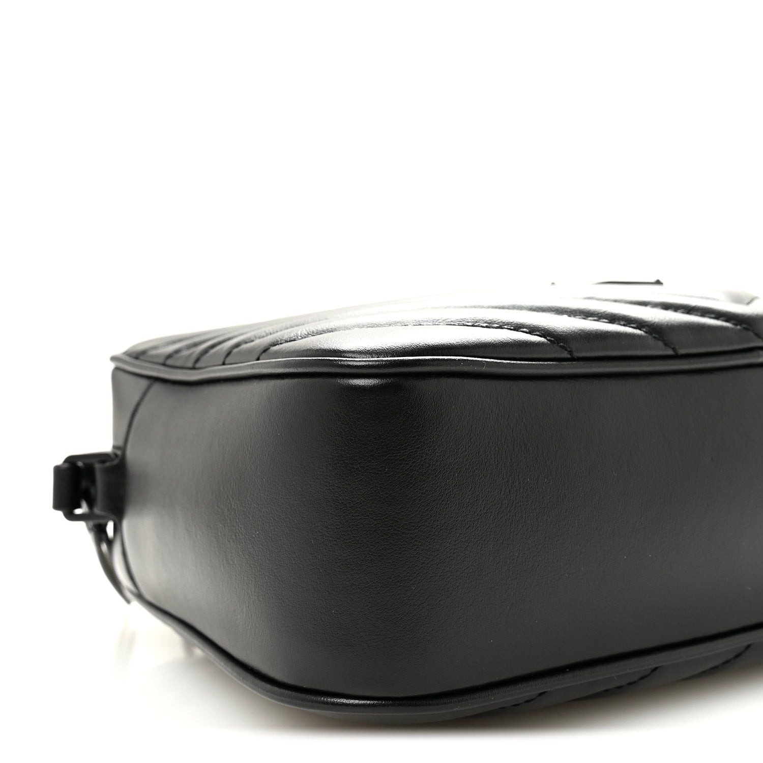 Saint Laurent Calfskin Matelasse Monogram Monochrome Lou Camera Bag Black 8 of 9