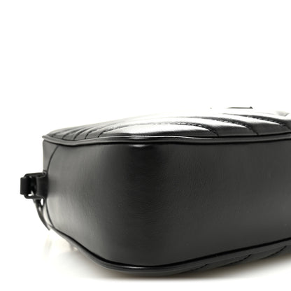 Saint Laurent Calfskin Matelasse Monogram Monochrome Lou Camera Bag Black 8 of 9