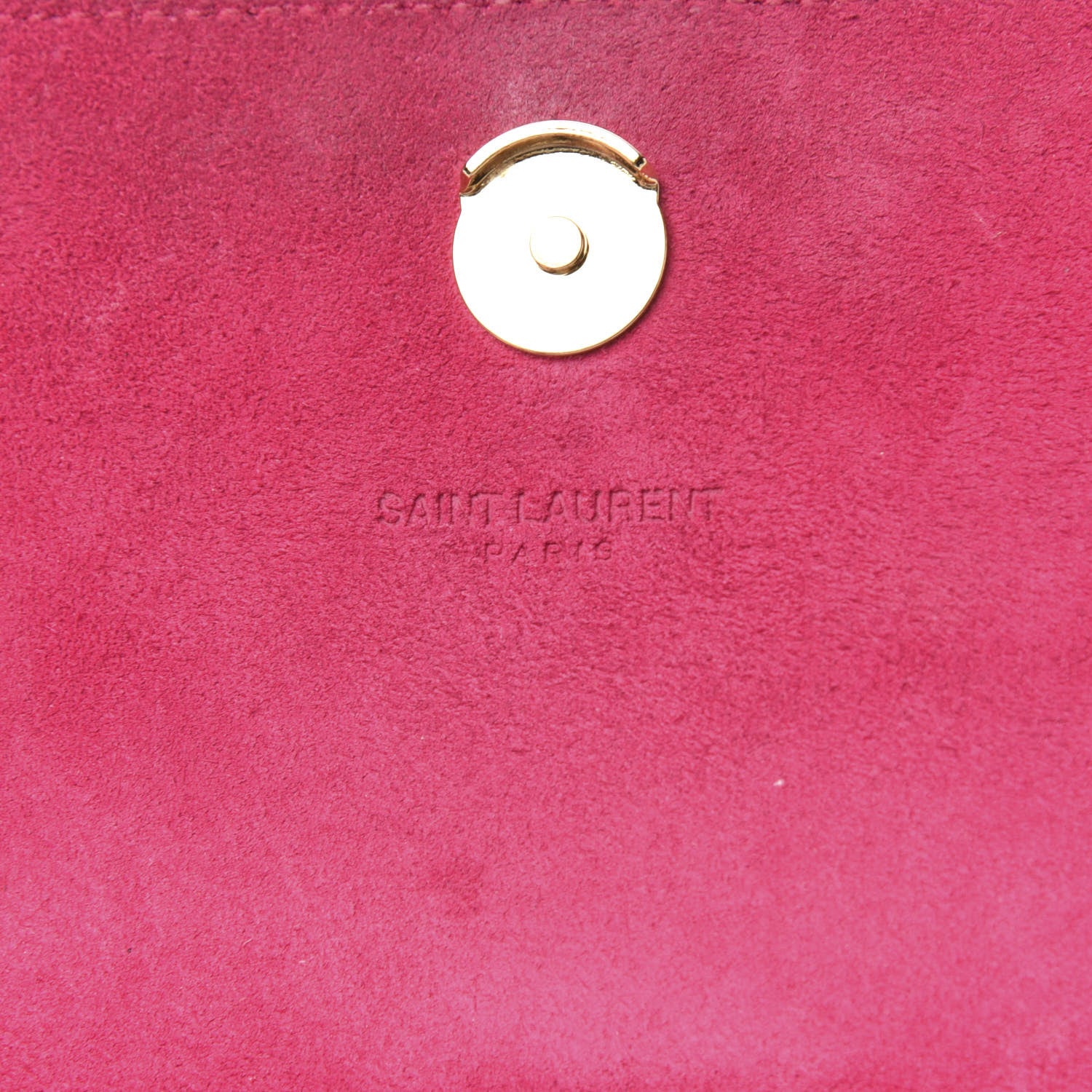 Saint Laurent Grain De Poudre Small Classic Monogram Kate Satchel Lipstick Fuchsia 8 of 10