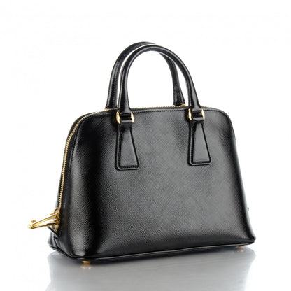 Prada Saffiano Vernice Small Promenade Tote Black 3 of 7