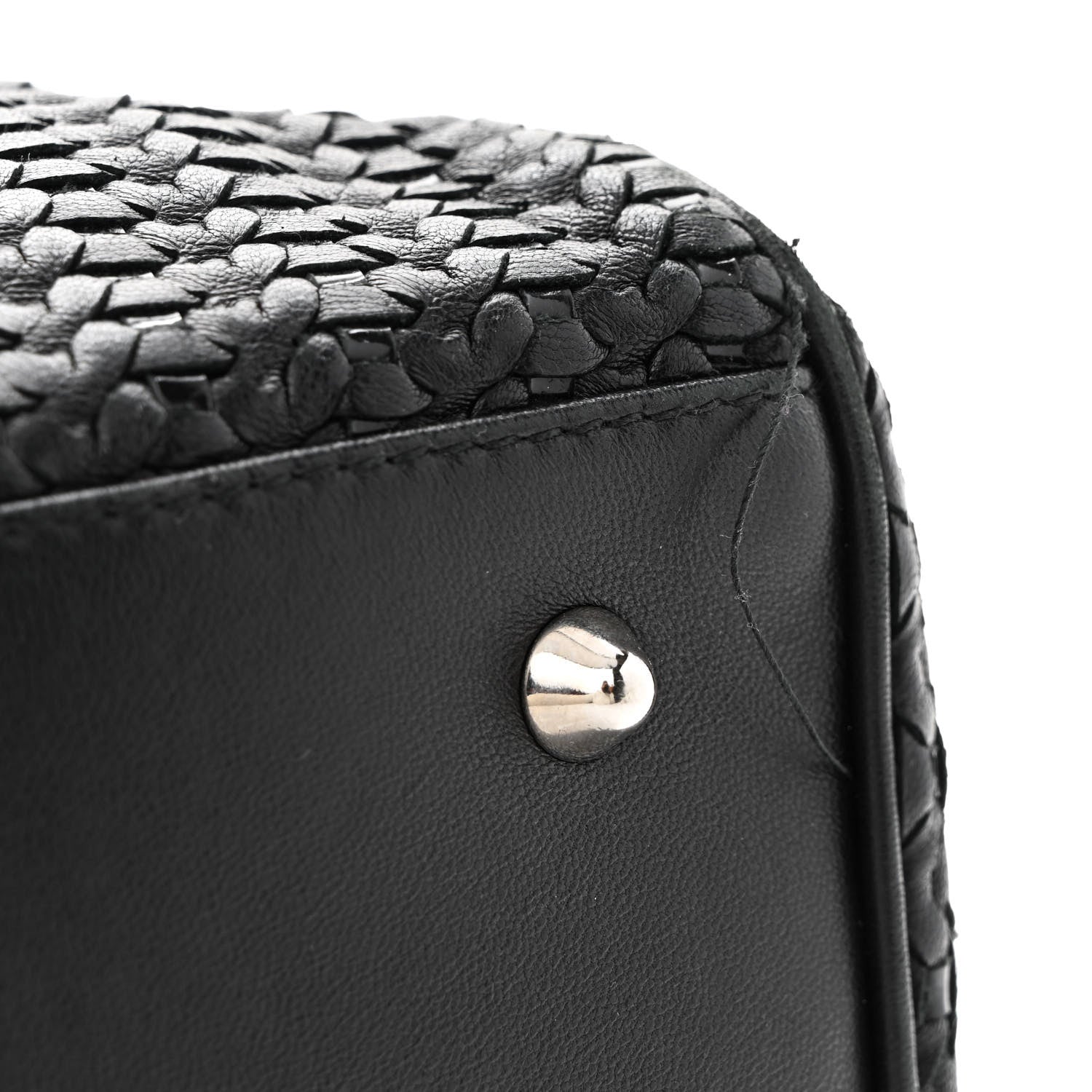 Christian Dior Lambskin Woven Large Lady Dior Shopping Tote Black 11 of 18