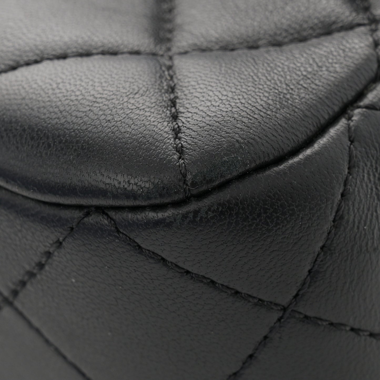 Lambskin Quilted Small Sweet Camellia Flap Black