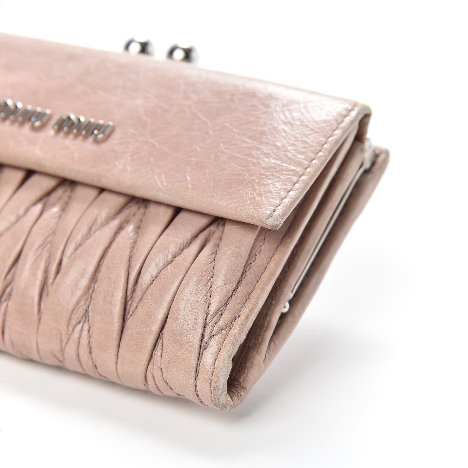 Miu Miu Nappa Matelasse Lux Flap Wallet Mughetto 12 of 15