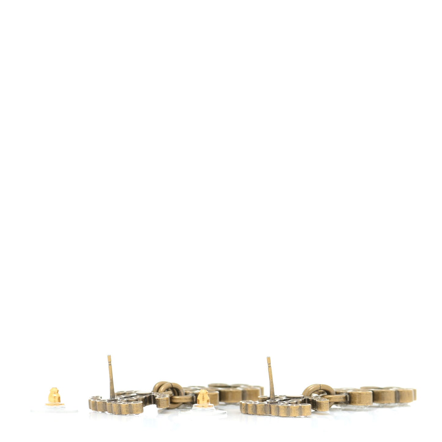 Metal Crystal City of Lights No 5 Drop Earrings Gold