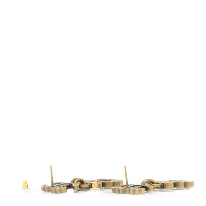 Chanel Metal Crystal City of Lights No 5 Drop Earrings Gold 4 of 5