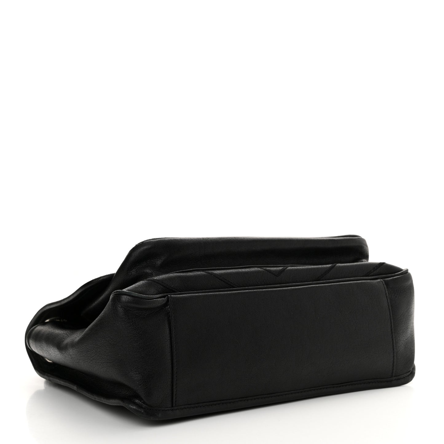 Calfskin Matelasse Monogram Microstud Medium Niki Chain Satchel Black
