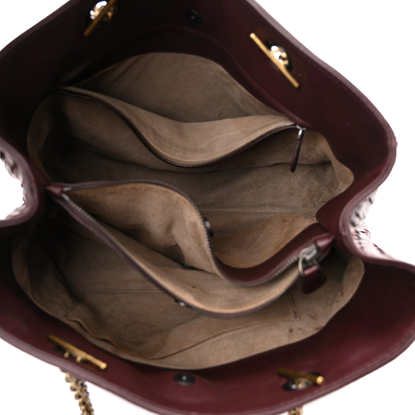Nappa Intrecciato Medium Classic Chain Strap Tote Eclipse