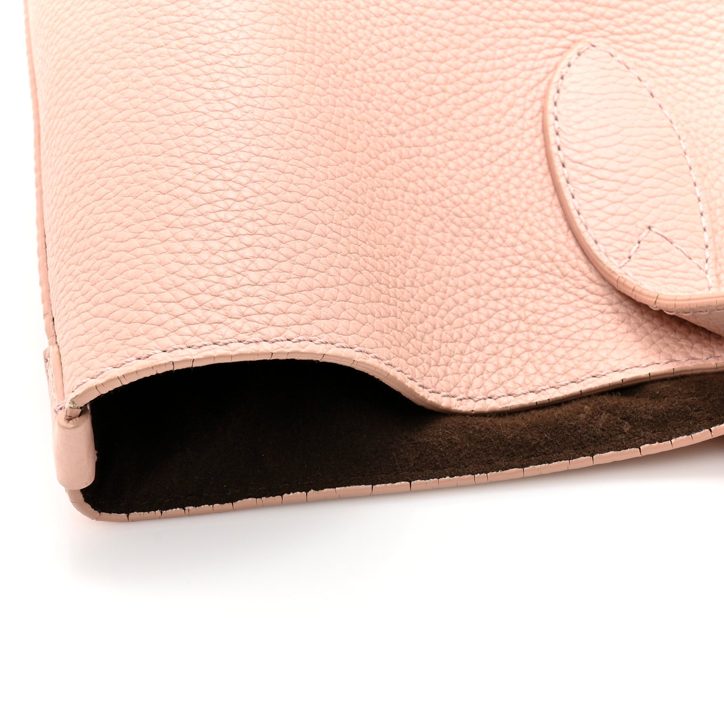 Grainy Calfskin Remington Tote Pale Ash Rose