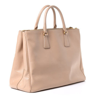 Prada Saffiano Large Galleria Double Zip Tote Sabbia 2 of 9