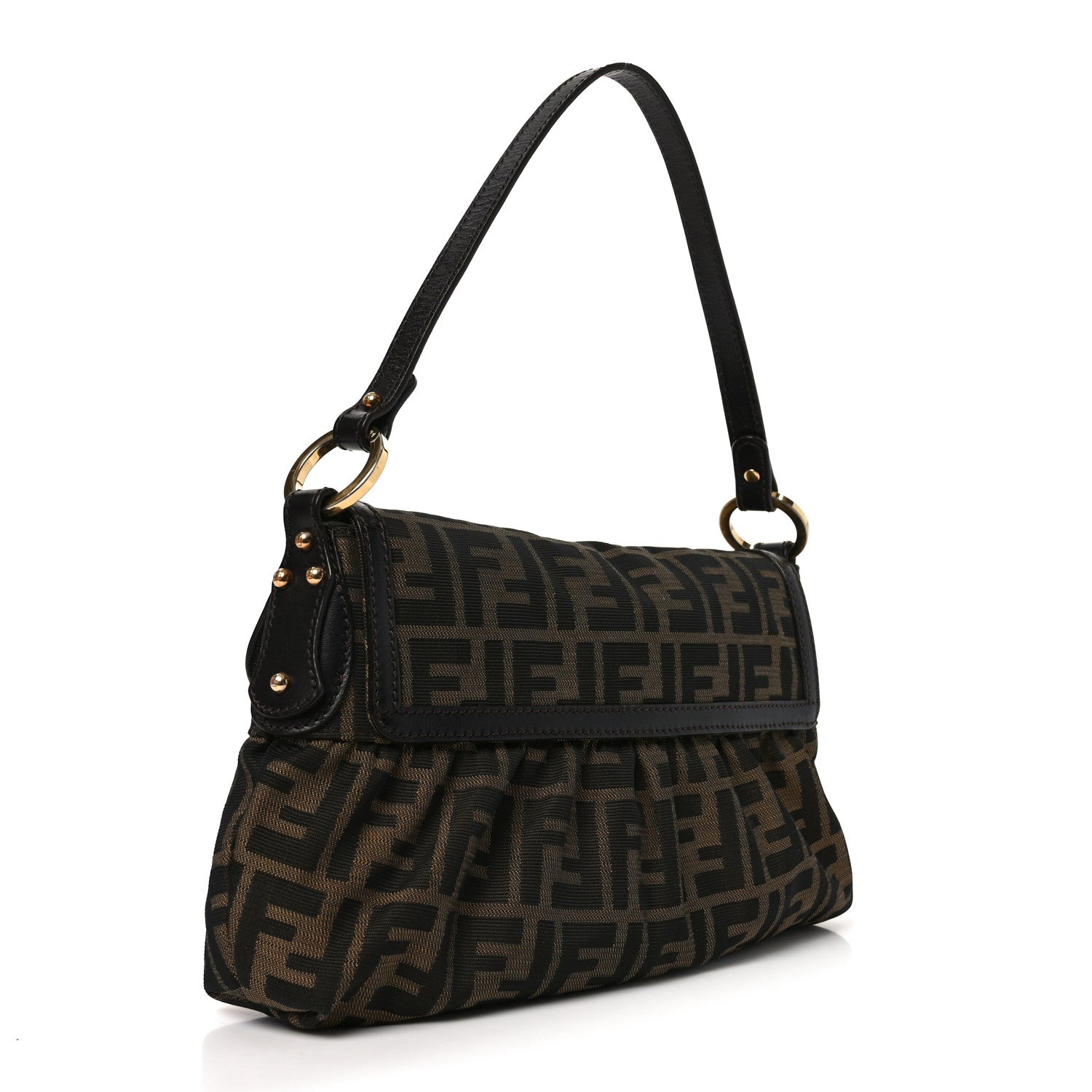 Fendi Zucca Small Chef Shoulder Bag Tobacco 2 of 8