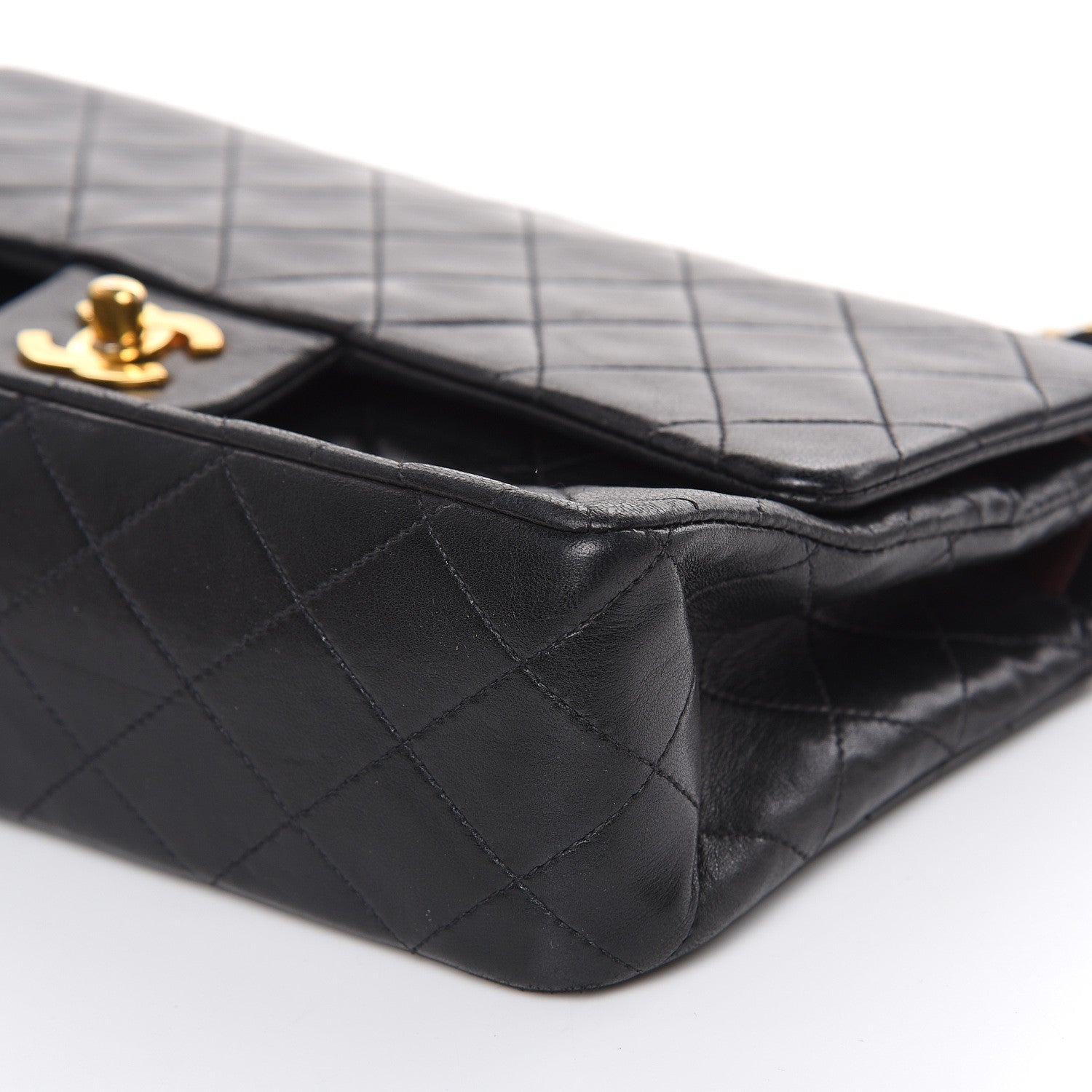 Chanel Lambskin Quilted Medium Double Flap Black 9 of 22