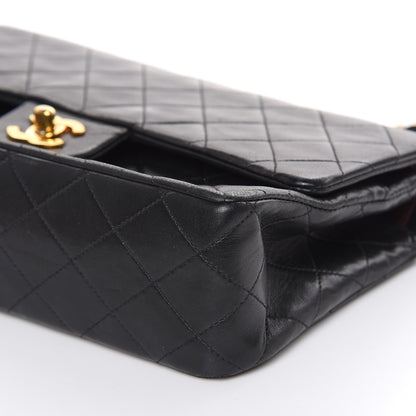 Chanel Lambskin Quilted Medium Double Flap Black 9 of 22
