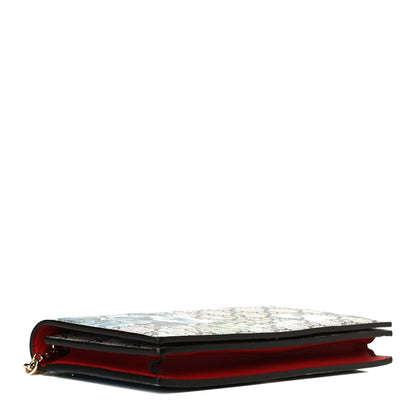 Gucci GG Supreme Monogram Blooms Chain Wallet Blue 4 of 10