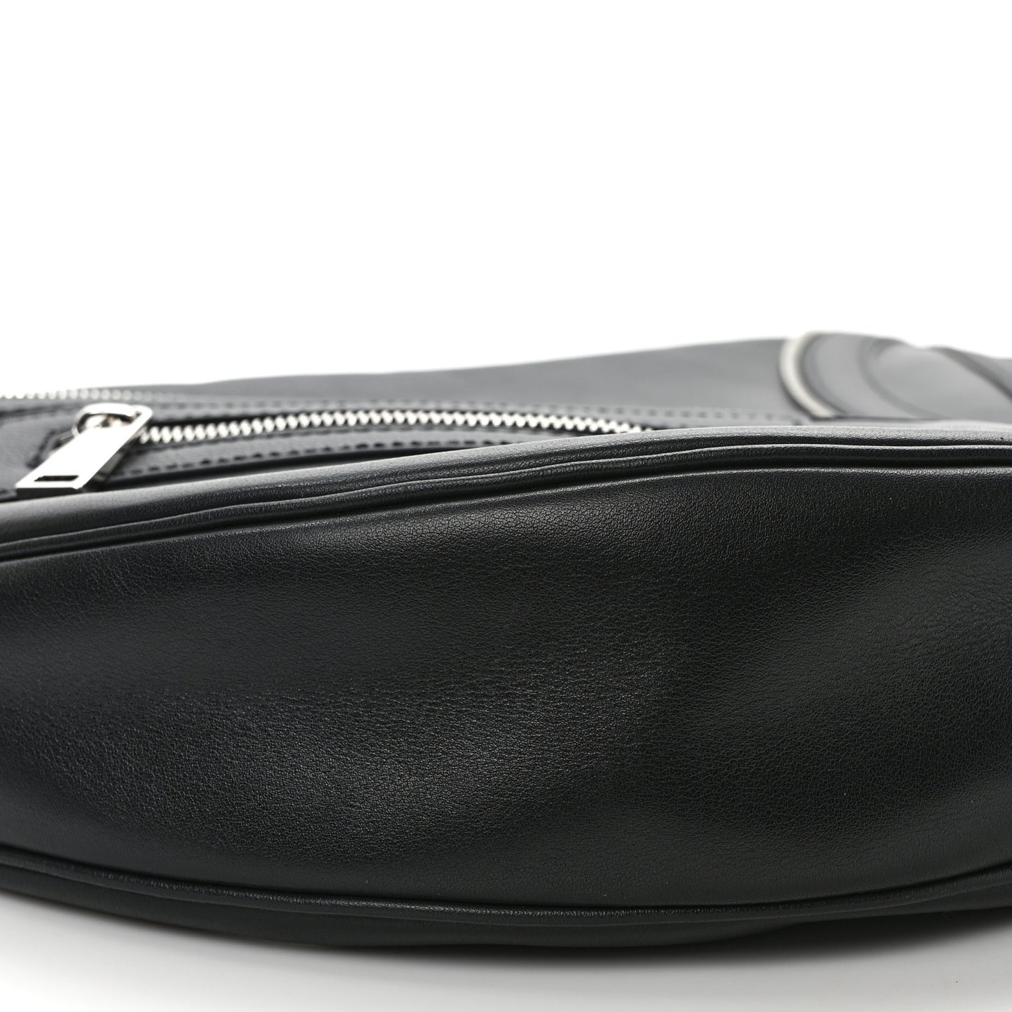 Calfskin Medium Repeat Zip Hobo Black
