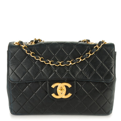 Chanel Lambskin Quilted XL Jumbo Single Flap Black 1 of 11