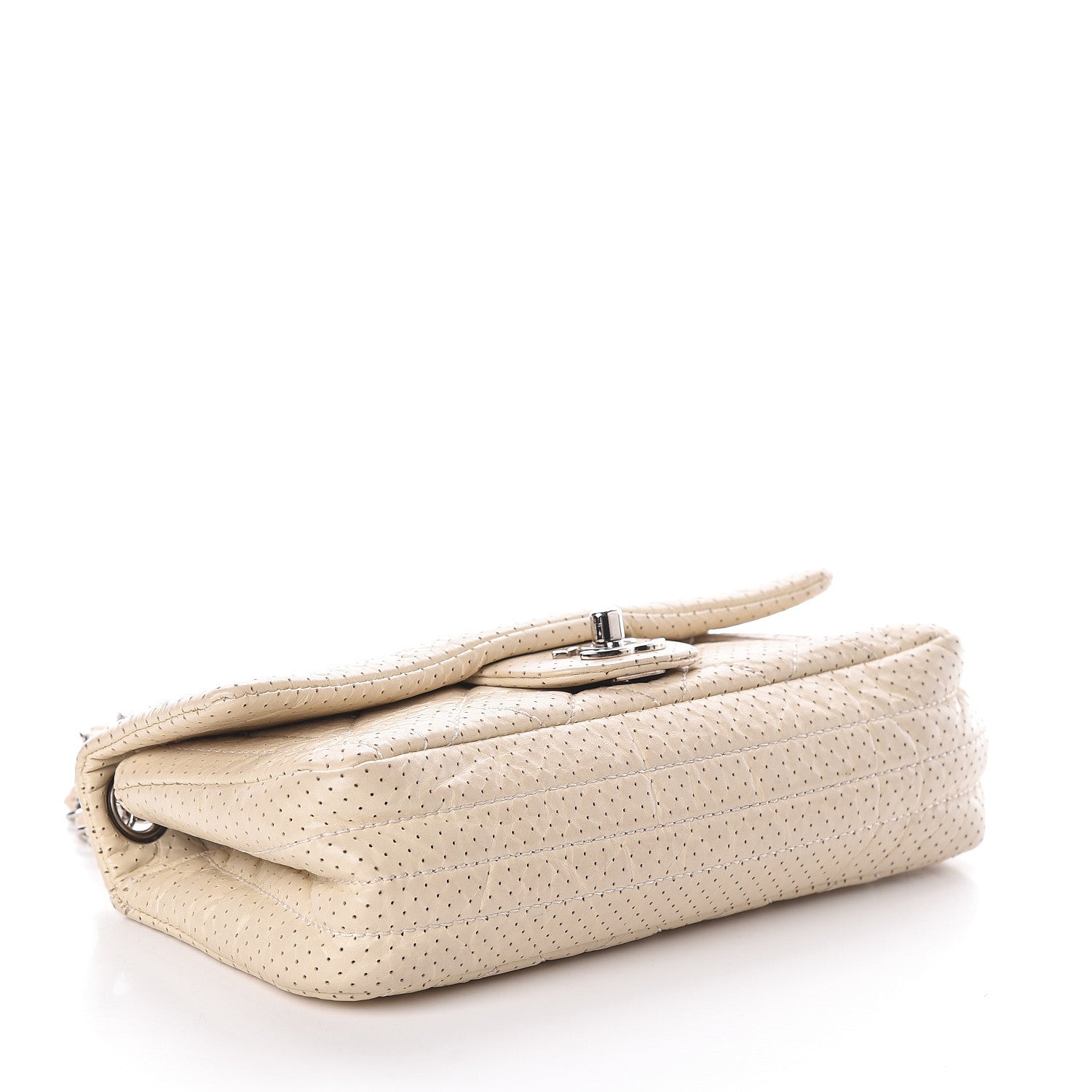Chanel Aged Calfskin Perforated Small Flap Ivory 4 of 10