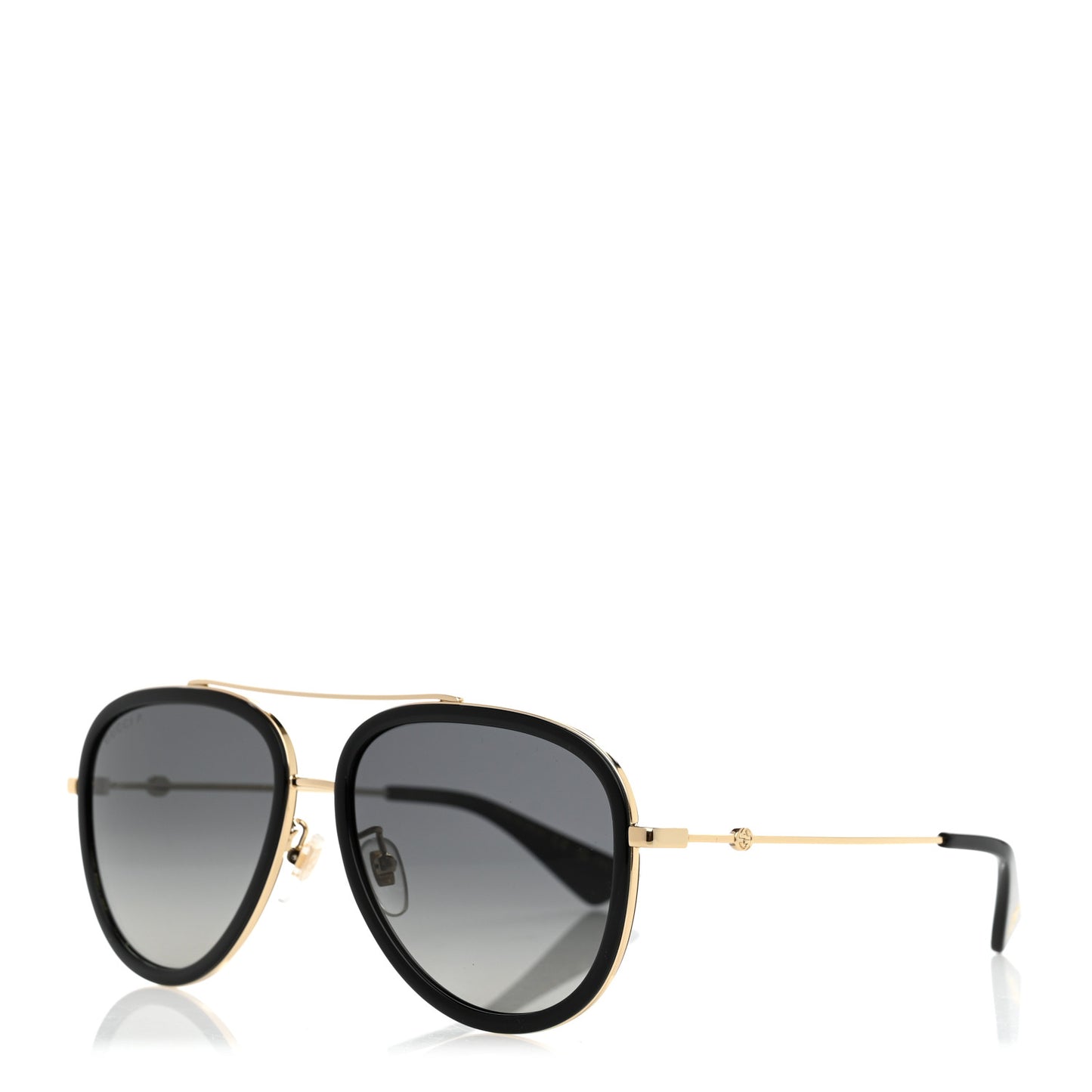 Aviator Sunglasses GG0062S Black Gold