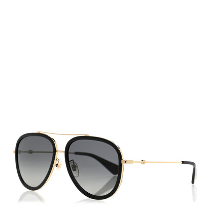 Gucci Aviator Sunglasses GG0062S Black Gold 1 of 7