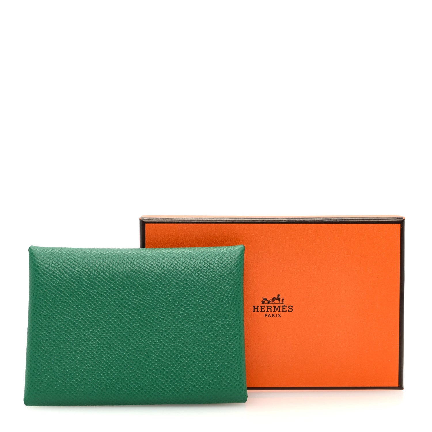 Hermes Epsom Verso Calvi Duo Card Case Vert Vertigo Jaune Milton 7 of 7