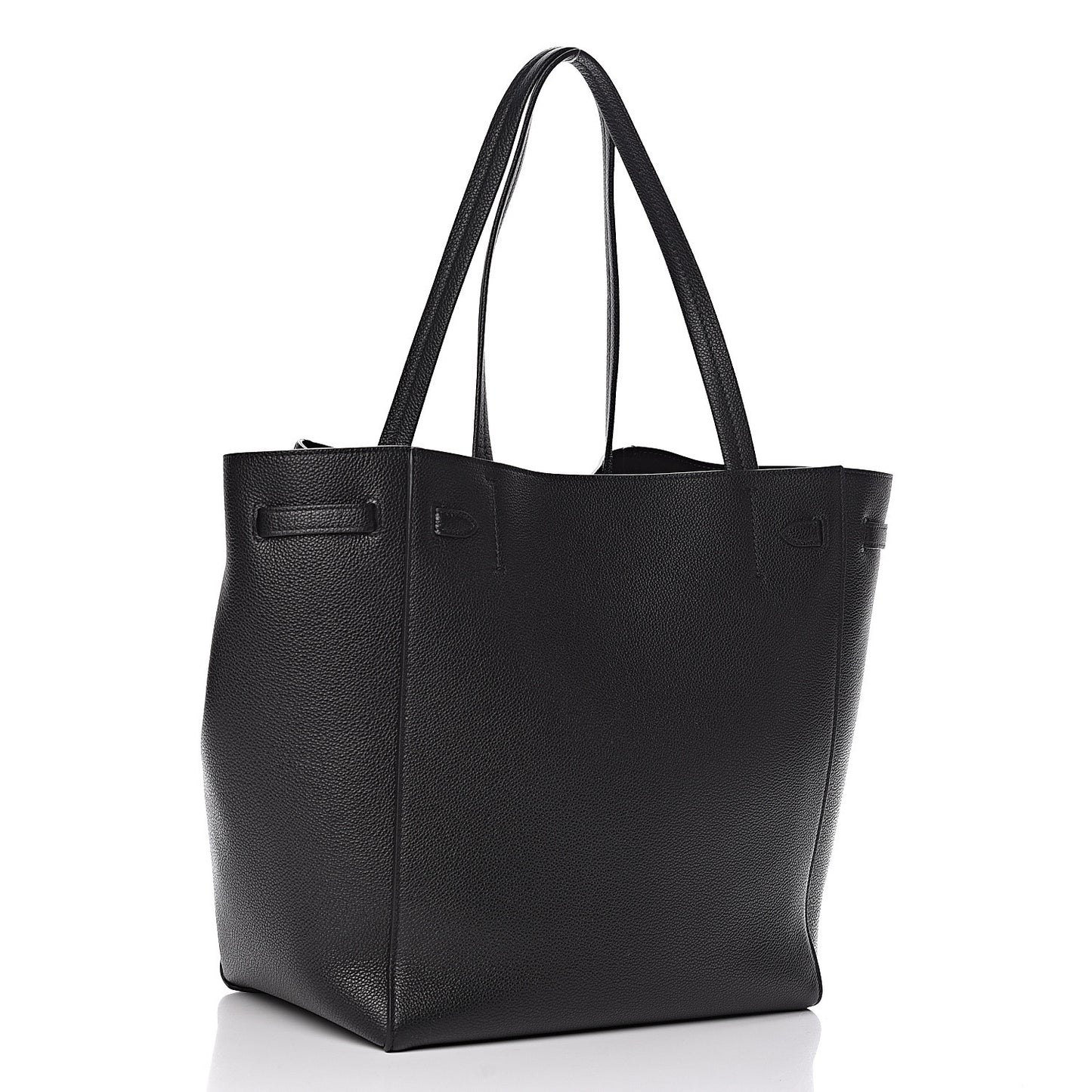 Soft Grained Calfskin Small Belt Cabas Phantom Black